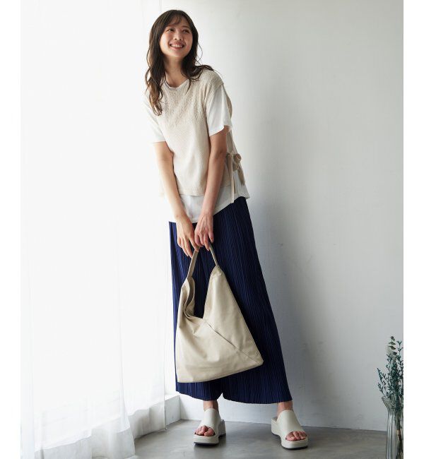 ikka「さらっとプリーツワイドパンツ」|その他|