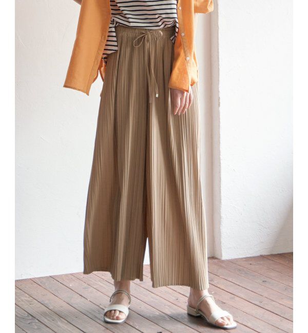 ikka「さらっとプリーツワイドパンツ」|その他|