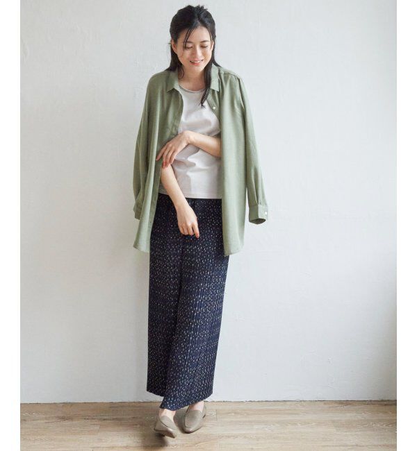 ikka「さらっとプリーツワイドパンツ」|その他|