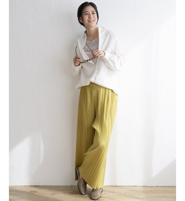 ikka「さらっとプリーツワイドパンツ」|その他|