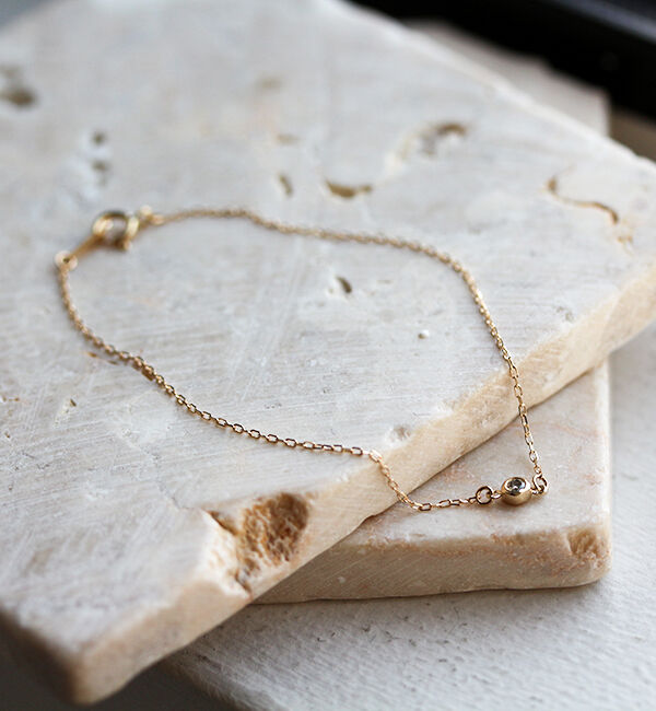  「ダイヤモンド 0.05ct ブレスレット | K10YG」|ブレスレット・バングル|K10 イエローゴールド