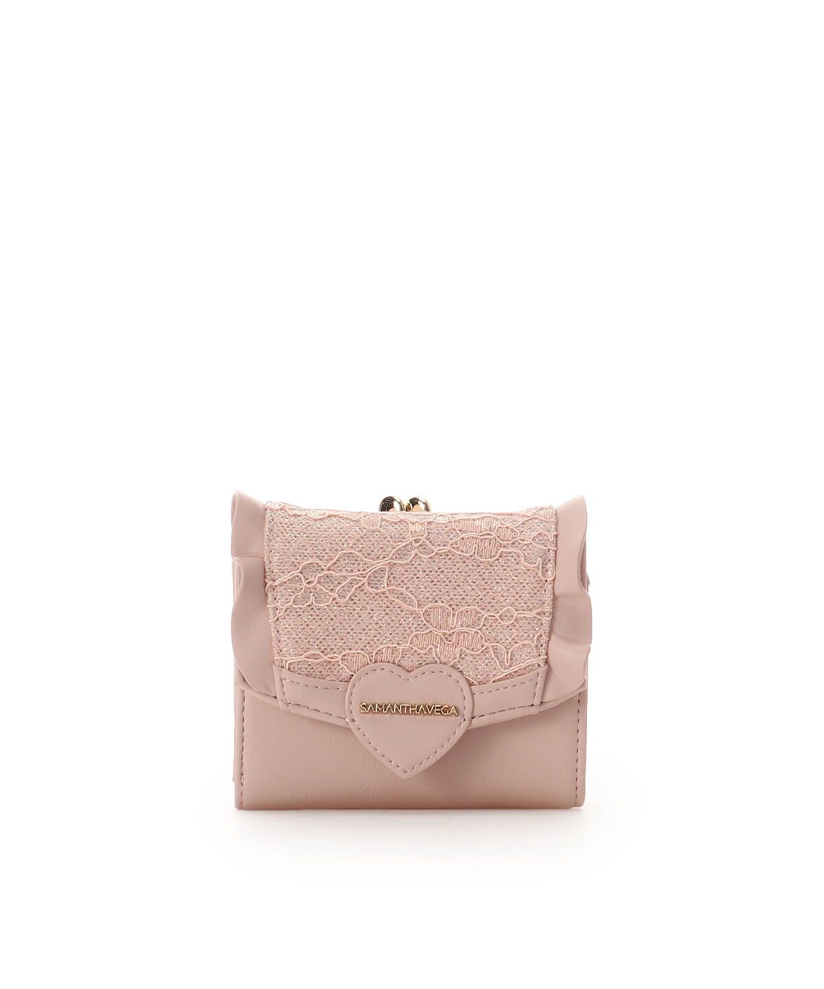 Samantha Vega「レースハートベルト折財布」|財布|ピンク
