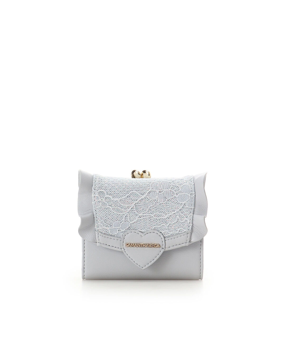 Samantha Vega「レースハートベルト折財布」|財布|ライトブルー