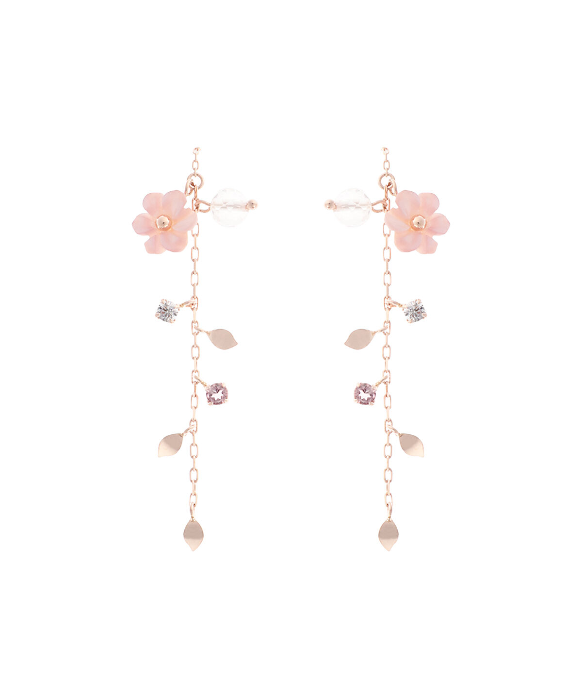 Samantha Tiara「K10 PG ピンクシェルフラワーピアス」|ピアス|K10 PG