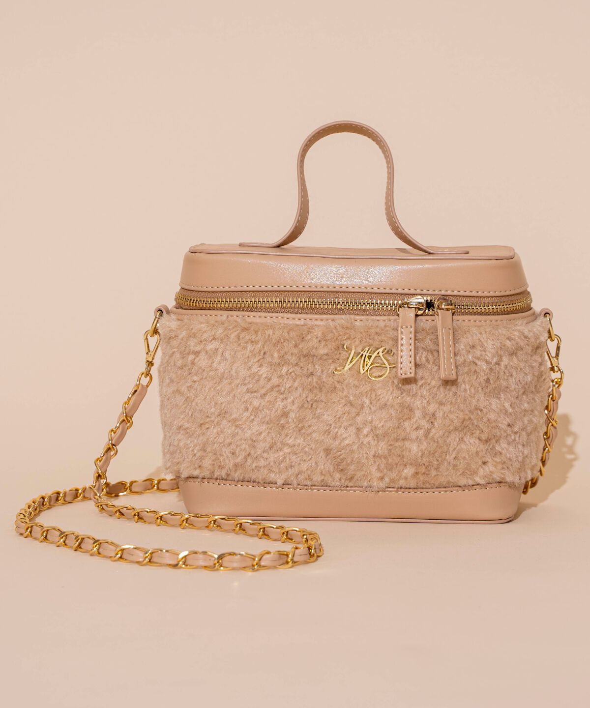 WILLSELECTION「もこもこバニティバッグ」|ショルダー・メッセンジャー|ベージュ