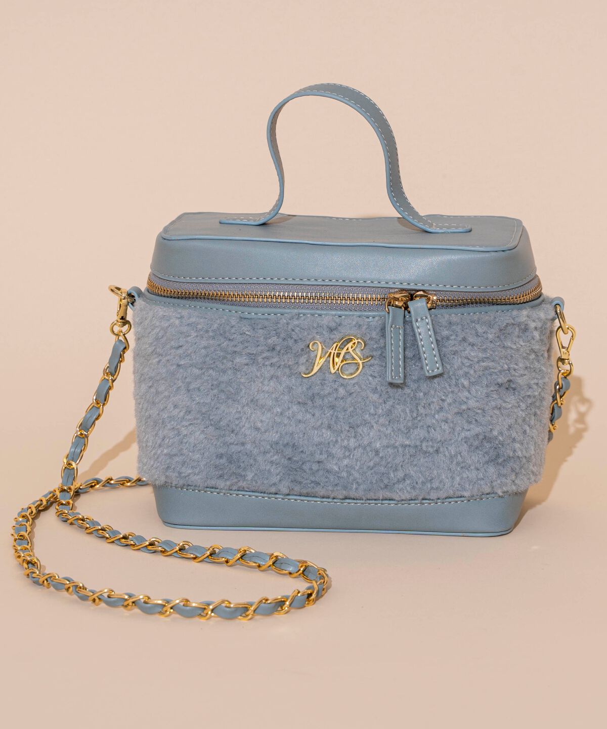 WILLSELECTION「もこもこバニティバッグ」|ショルダー・メッセンジャー|ブルー