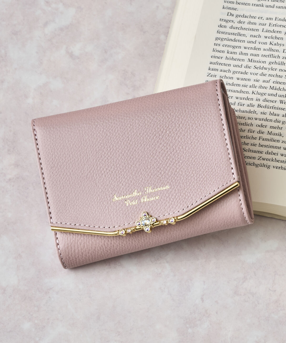 Samantha Thavasa Petit Choice「ジュエルバー 折財布」|財布|ピンク