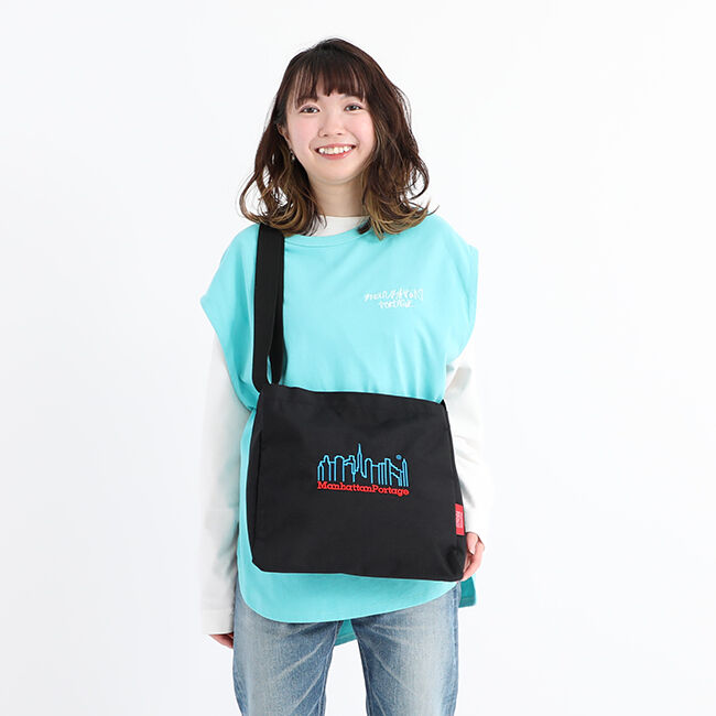 Manhattan Portage「Botanical Prince Shoulder Bag 3D Embroidery Neon」|ショルダー・メッセンジャー|