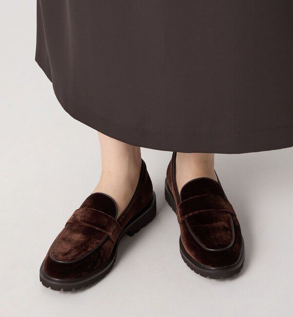 ODETTE E ODILE「ベルベットタンクローファー フラット30&uarr;」|ローファー|