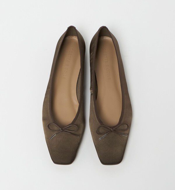 ODETTE E ODILE「スクエアバレエ フラット10&darr;&uarr;」|バレエシューズ|DK.BROWN