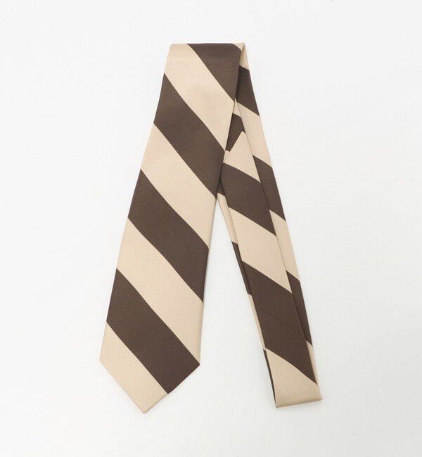 UNITED ARROWS green label relaxing「＜Luisa Esposito＞8.0cm スタンプ ストライプ1 ネクタイ」|ネクタイ・蝶ネクタイ|DK.BROWN