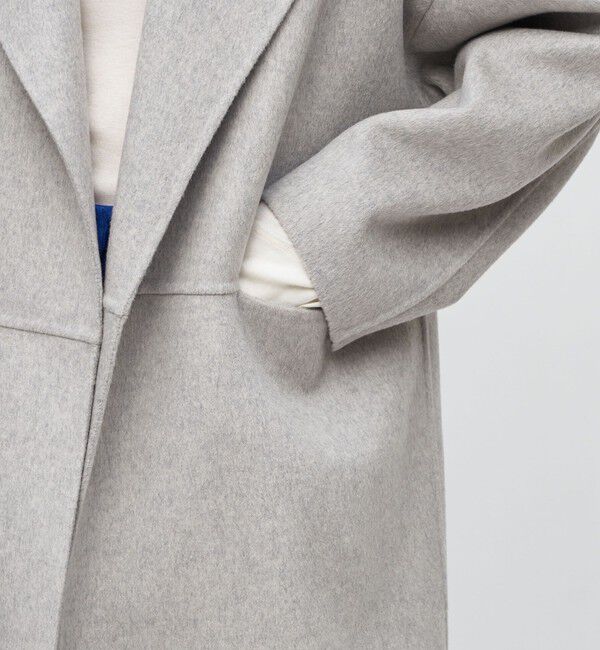 ダブルフェイスメルトンビーバー ワイドカラーコート（DES PRES