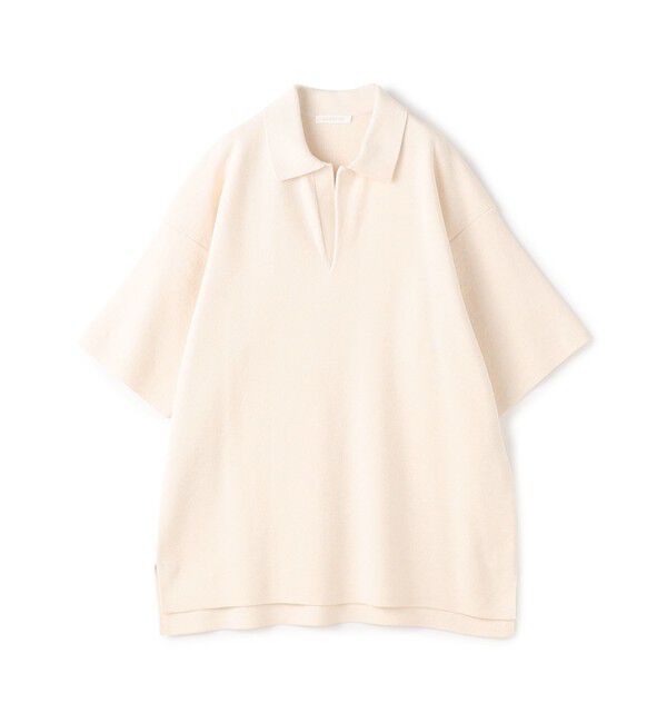 GALERIE VIE「ミラノリブ ビッグポロプルオーバーニット」|ニット・セーター|41 ライトベージュ