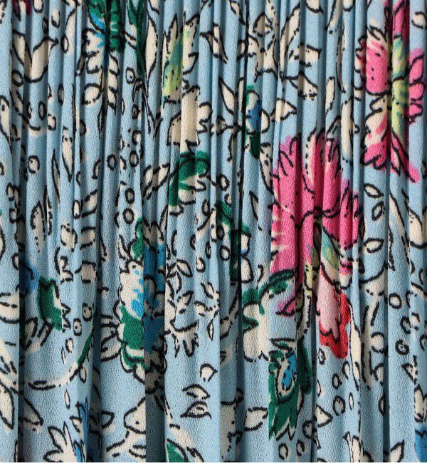 SOULEIADO「ポリエステルプリーツ バンドカラーワンピース」|ワンピース|