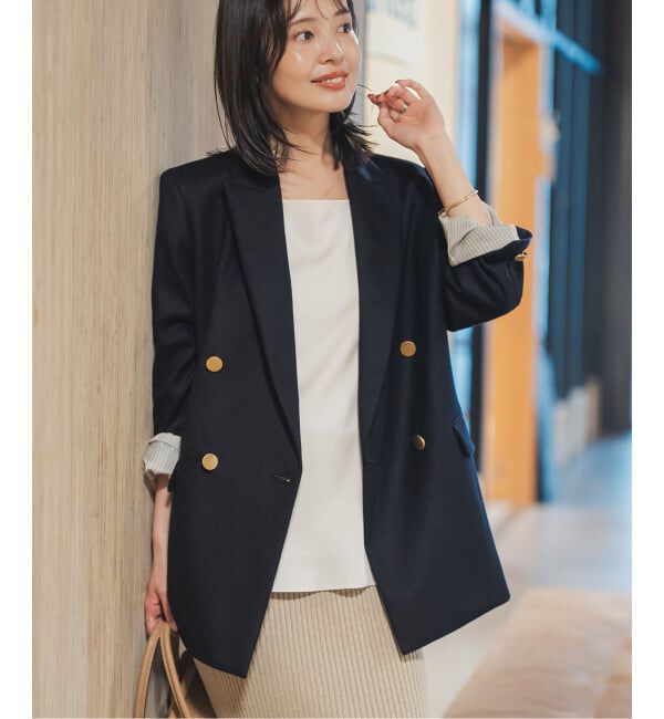 追加》《WEB・一部店舗カラー》ウールフラノピークドラペルジャケット