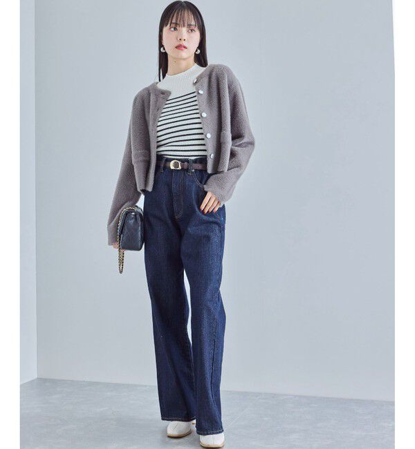 VIS「【新色追加】リブニットプチハイネックプルオーバー【低身長向けサイズ有】」|ニット・セーター|