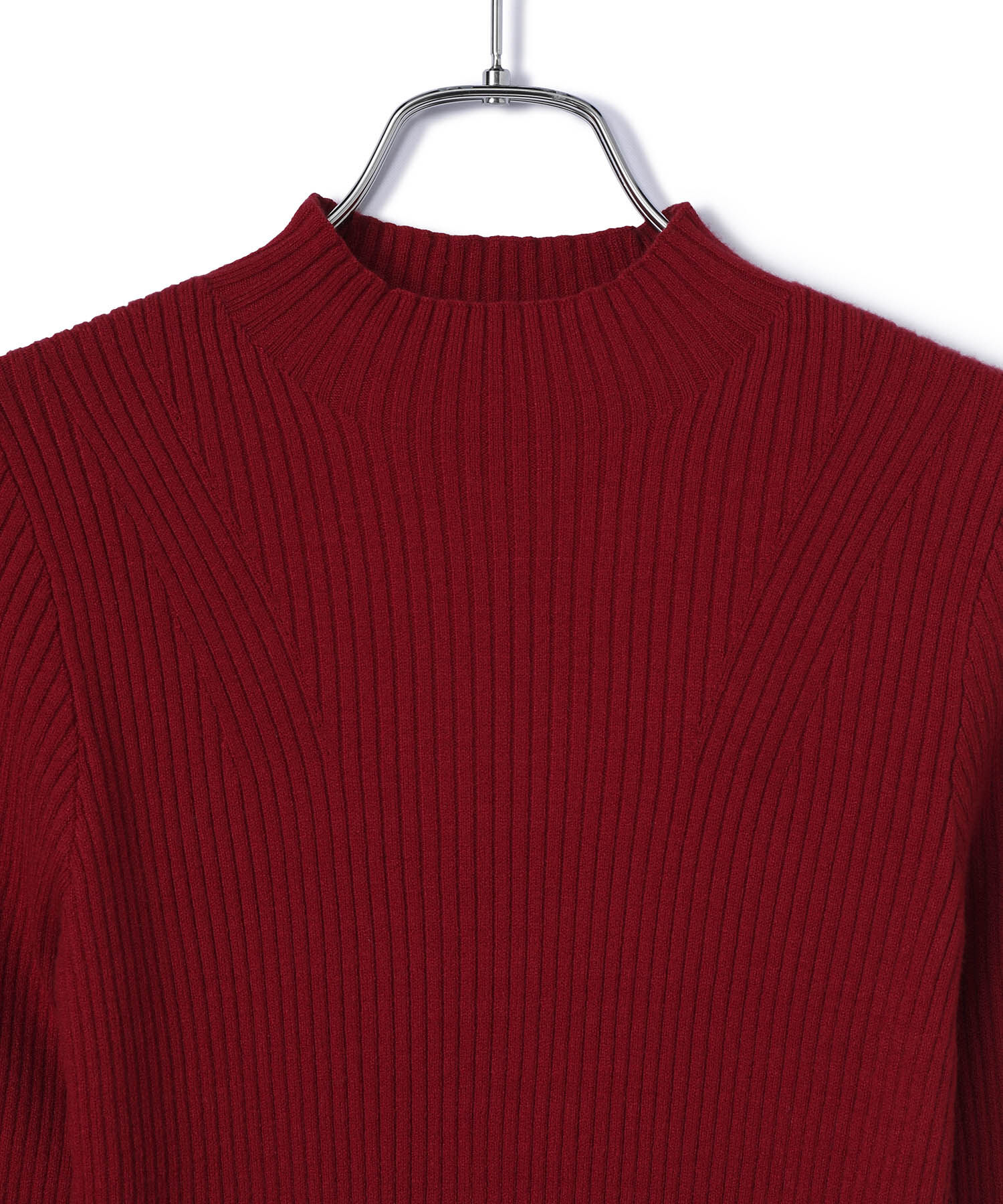 VIS「【新色追加】リブニットプチハイネックプルオーバー【低身長向けサイズ有】」|ニット・セーター|