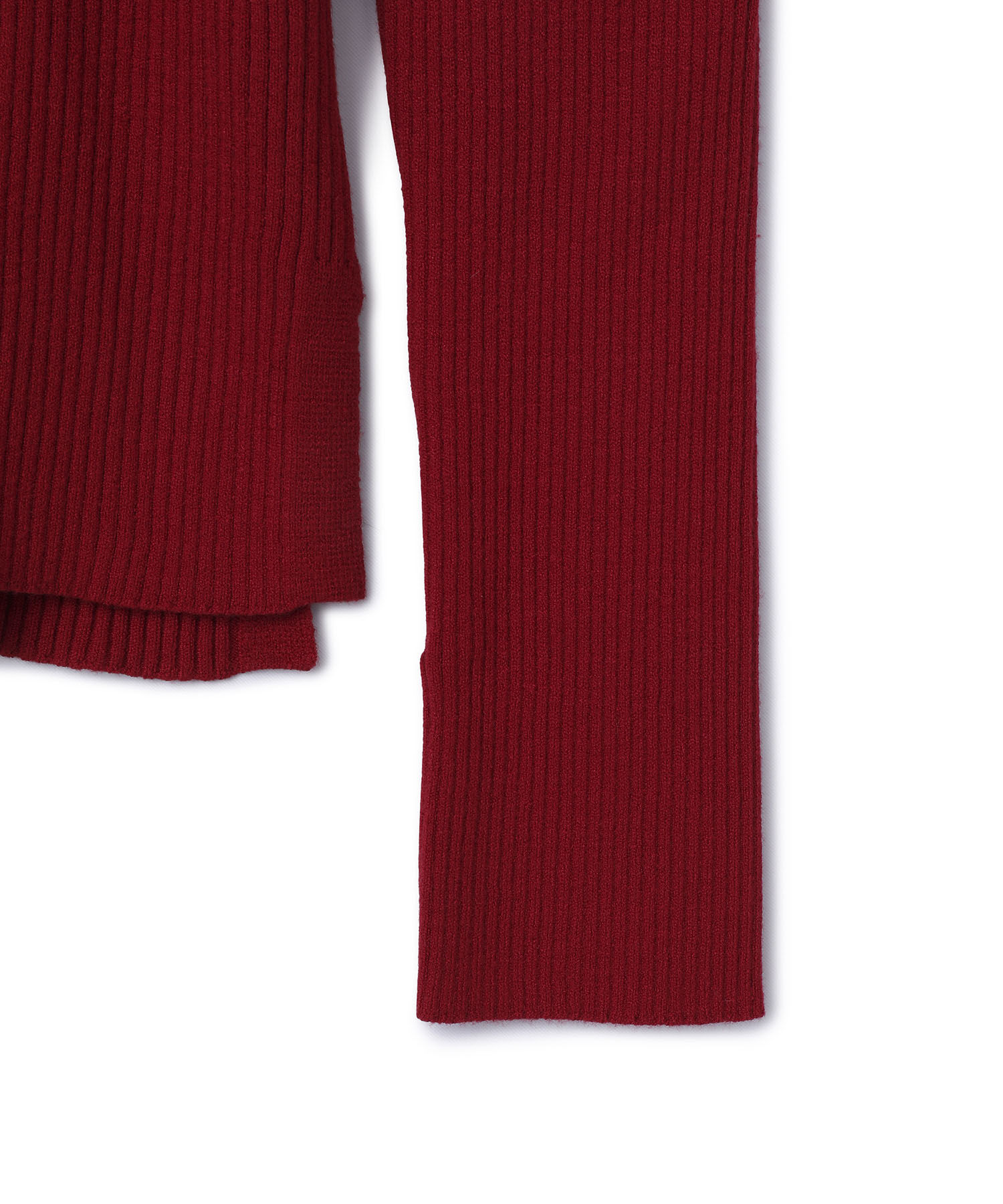 VIS「【新色追加】リブニットプチハイネックプルオーバー【低身長向けサイズ有】」|ニット・セーター|