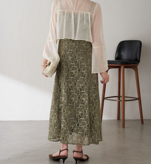  「【オケージョン】シフォンレースワンピース/セットアイテム」|ワンピース|