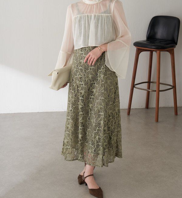  「【オケージョン】シフォンレースワンピース/セットアイテム」|ワンピース|