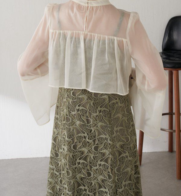  「【オケージョン】シフォンレースワンピース/セットアイテム」|ワンピース|