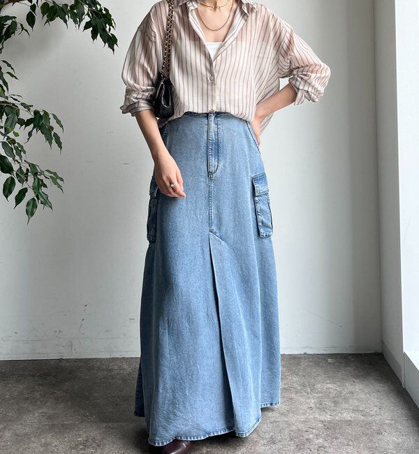  「リヨセルデニムカーゴスカート」|スカート|