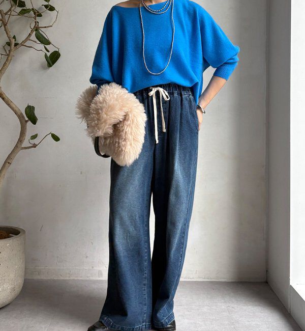  「メリノウール100%ボートネック」|ニット・セーター|