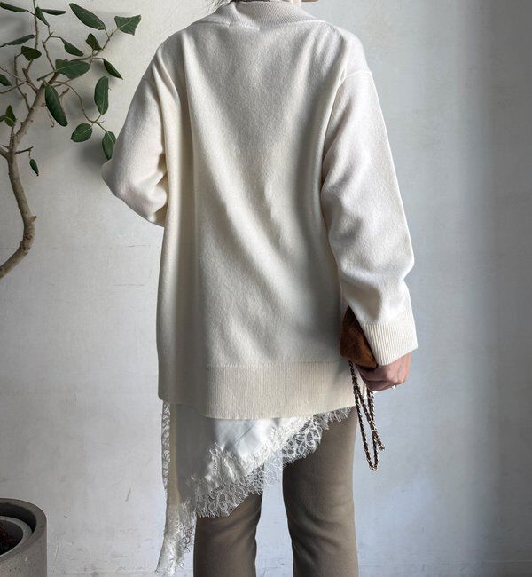  「ウール混タートルチュニック」|ニット・セーター|