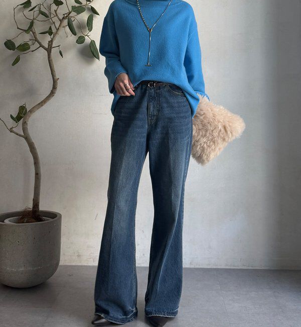  「ウール混タートルチュニック」|ニット・セーター|