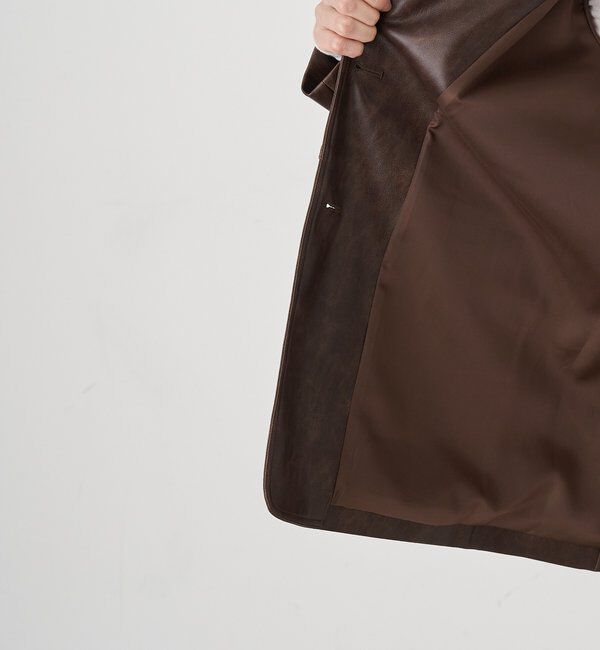  「【26SS予約】レザーテーラージャケット」|テーラードジャケット|