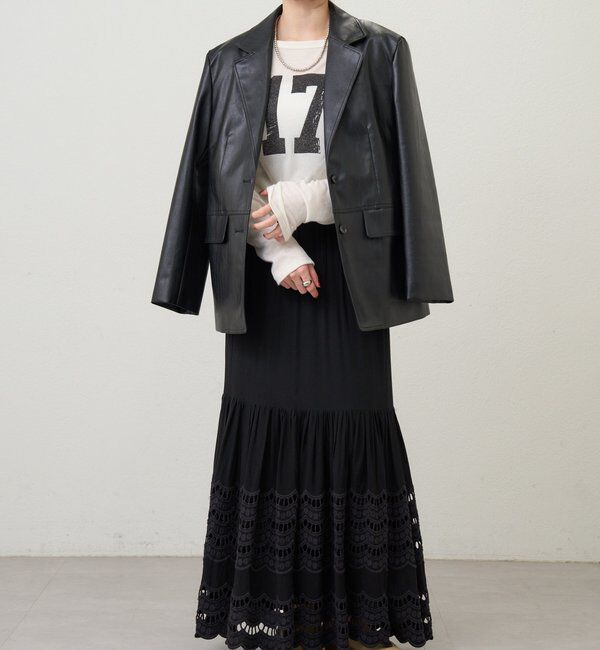  「【26SS予約】レザーテーラージャケット」|テーラードジャケット|