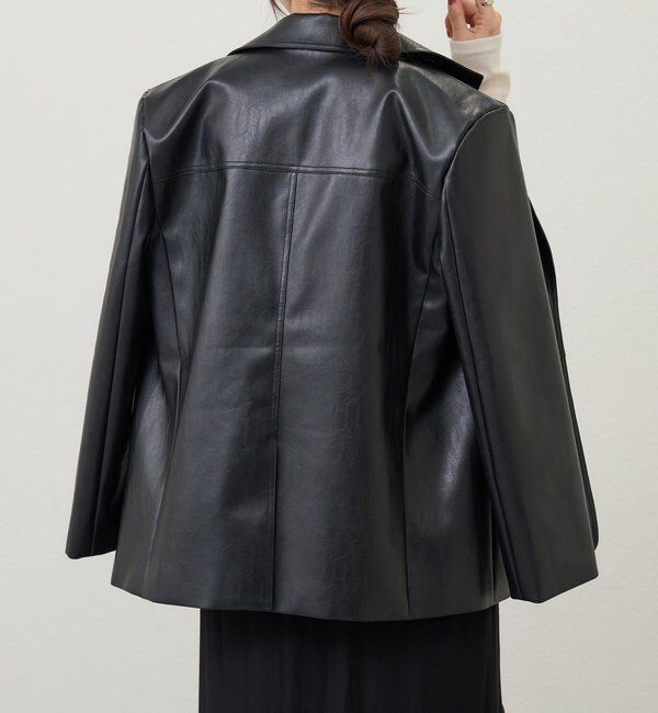  「【26SS予約】レザーテーラージャケット」|テーラードジャケット|