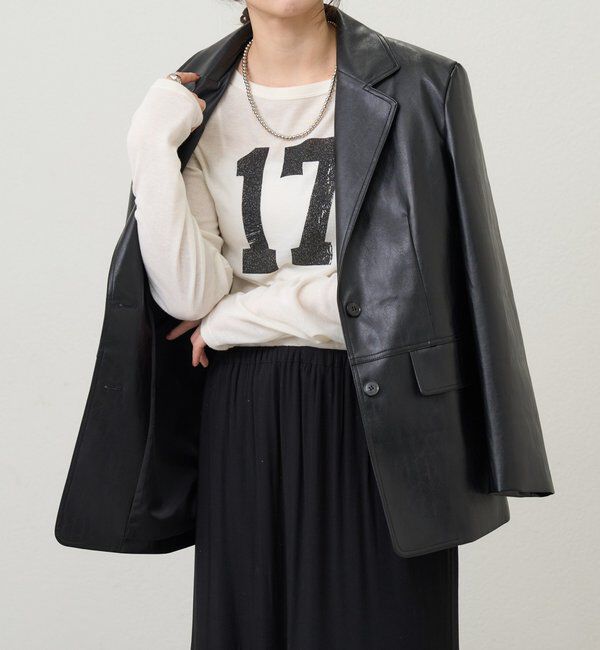  「【26SS予約】レザーテーラージャケット」|テーラードジャケット|