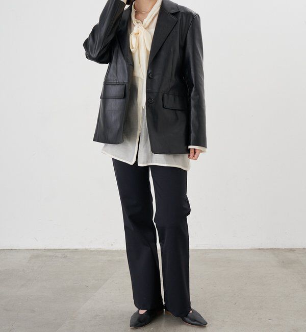  「【26SS予約】レザーテーラージャケット」|テーラードジャケット|