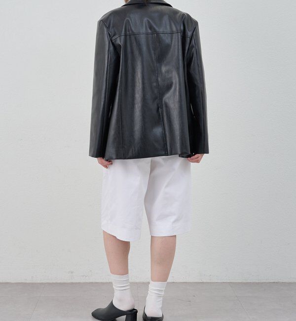  「【26SS予約】レザーテーラージャケット」|テーラードジャケット|