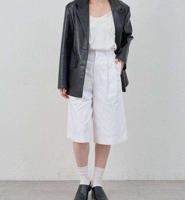  「【26SS予約】レザーテーラージャケット」|テーラードジャケット|