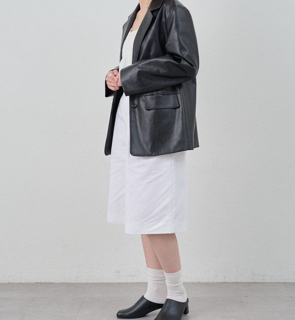  「【26SS予約】レザーテーラージャケット」|テーラードジャケット|