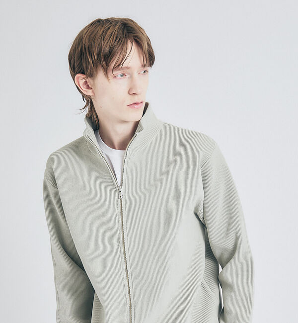 ABAHOUSE「【定番人気】12ゲージ 畦編み ドライバーズニット」|ニット・セーター|グレー