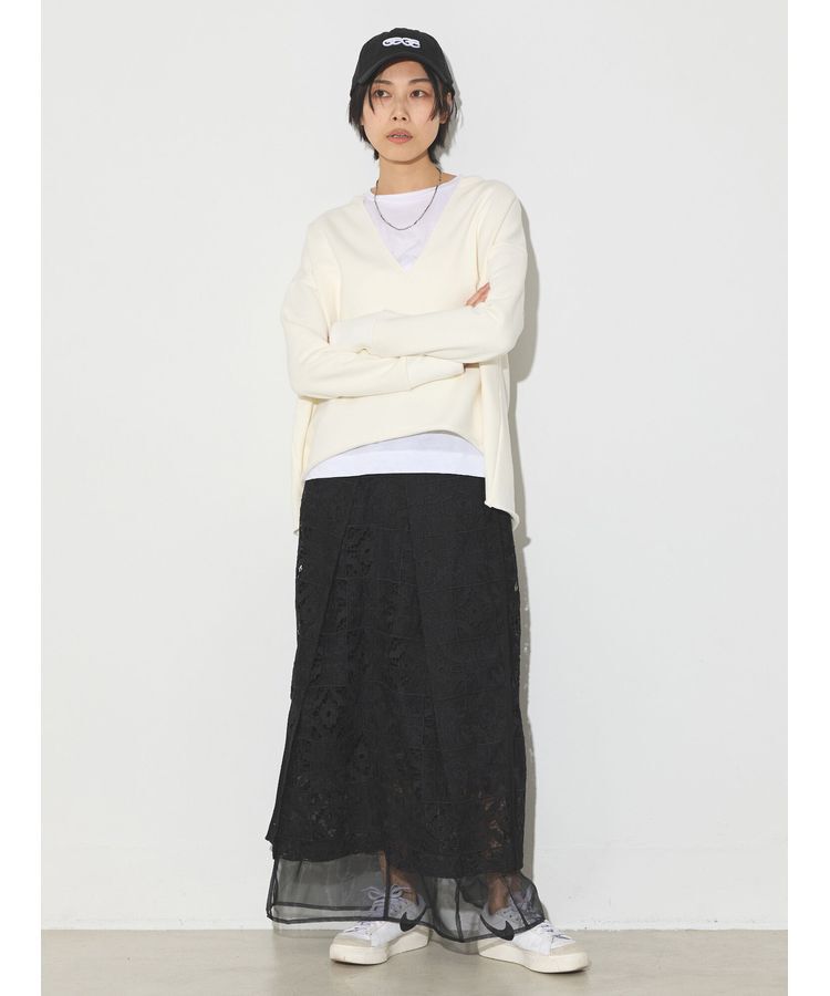 GARAGE OF GOOD CLOTHING「Vネック裾切りっぱなしプルオーバー」|Tシャツ・カットソー|