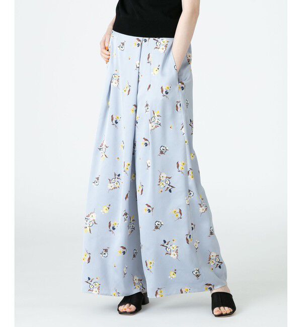 LOULOU WILLOUGHBY「《WEB LIMITED》【LOULOU WILLOUGHBY】ヴィンテージフラワーアシンメトリーパンツ」|その他|