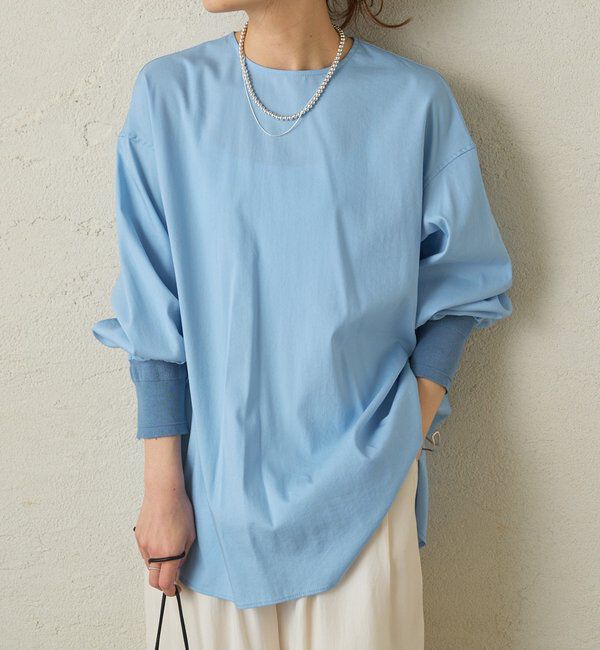  「【大人気リバイバル】レイヤードプルオーバーブラウス」|シャツ・ブラウス|ブルー