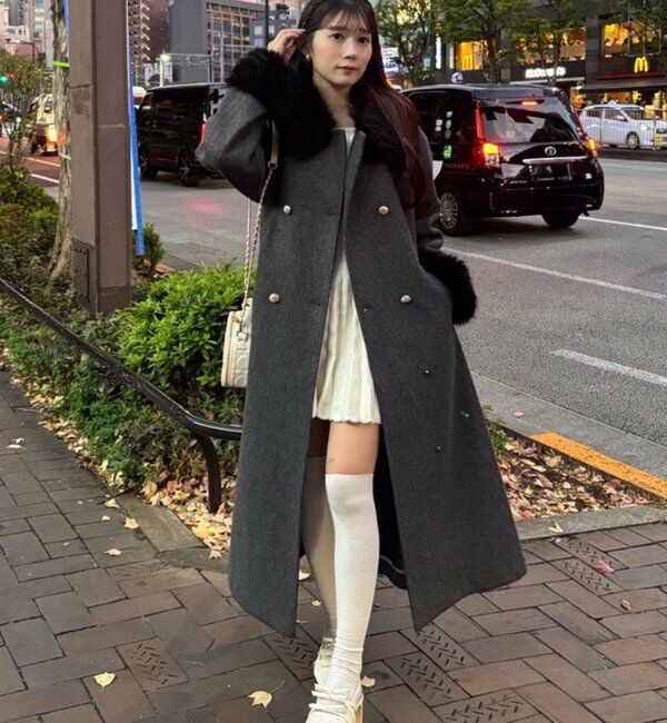 ファー付マルチロングコート｜ルミネのファッション通販アイルミネ<i