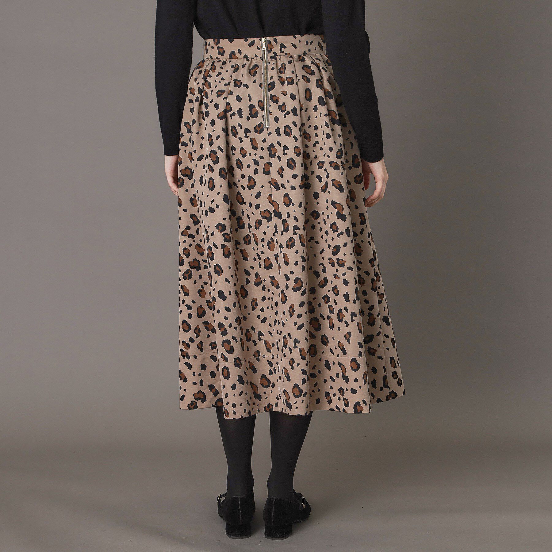 DRESSTERIOR「レオパードタックボリュームスカート」|スカート|