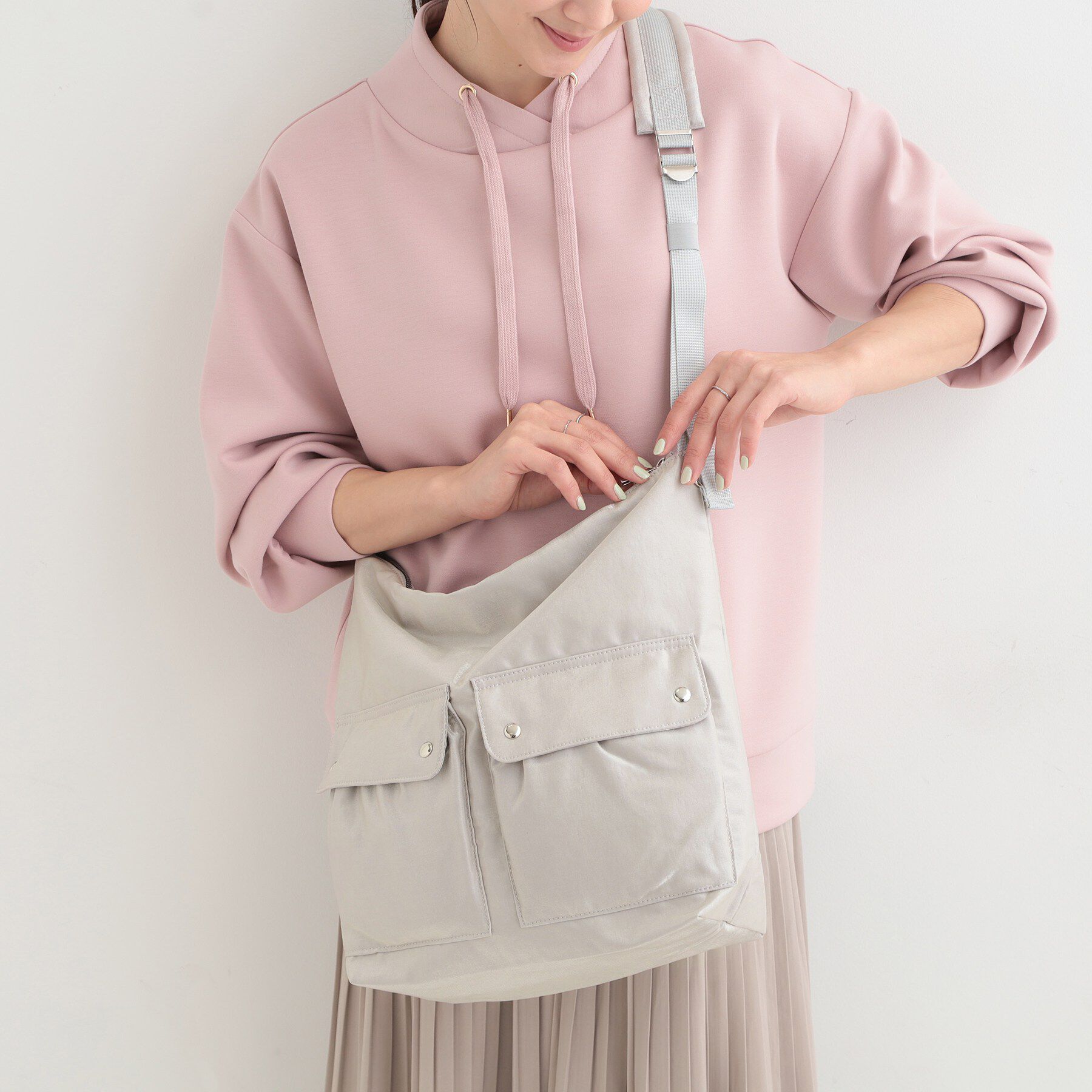 SHOO･LA･RUE「ダブルポケットワンショルダーバッグ」|ショルダー・メッセンジャー|