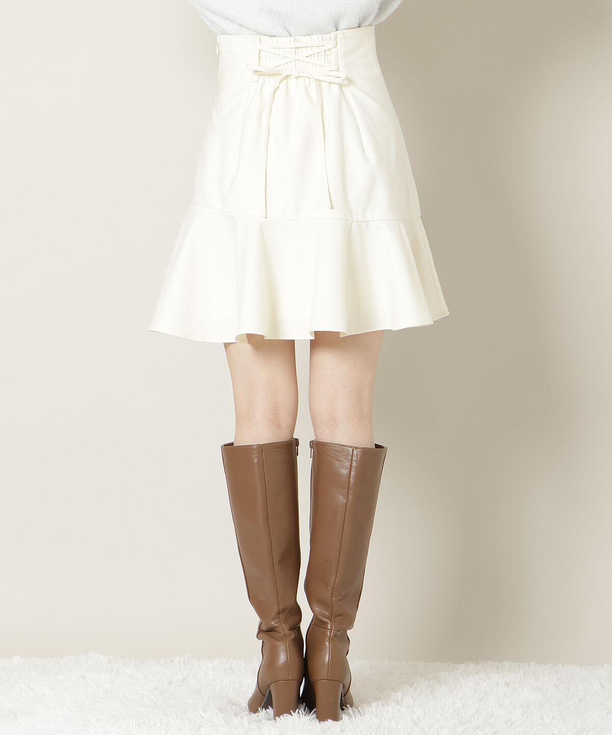 WILLSELECTION「アシメラッフルフリルミニスカート」|フレア|