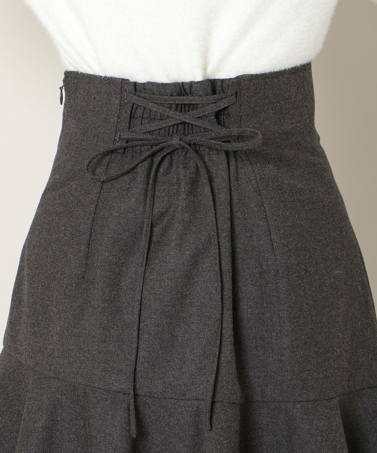 WILLSELECTION「アシメラッフルフリルミニスカート」|フレア|