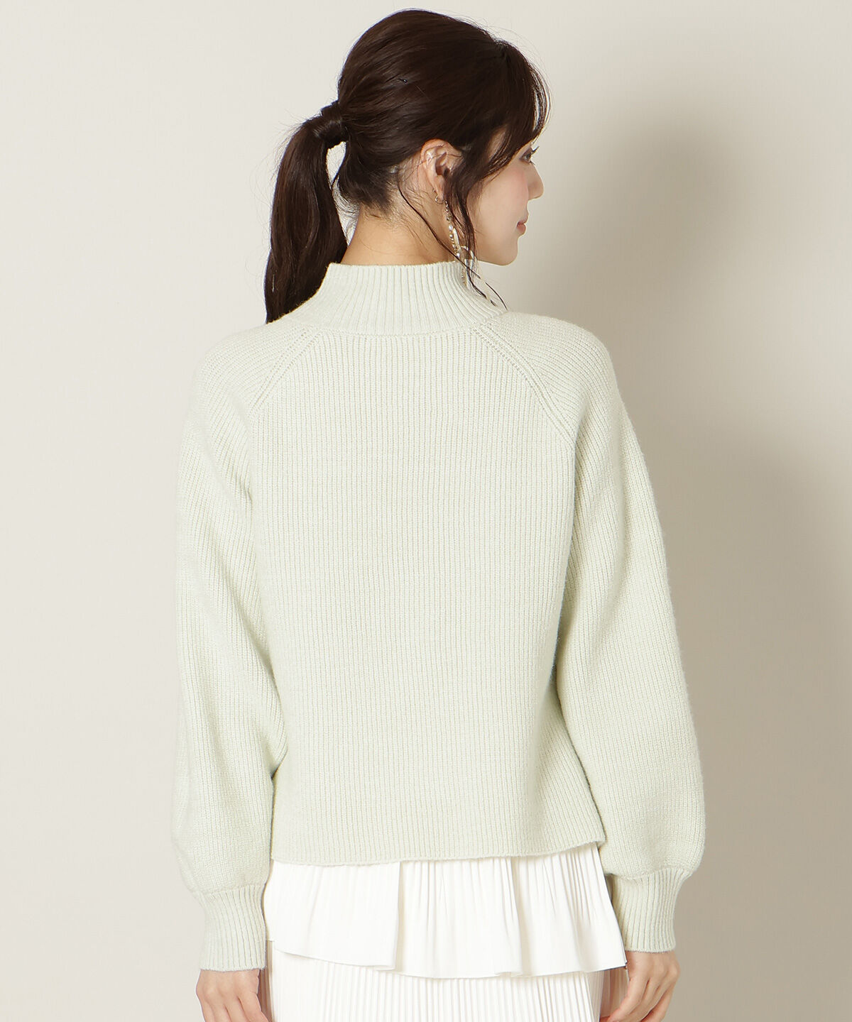 WILLSELECTION「フラワーモチーフボトルネックニット」|ニット・セーター|