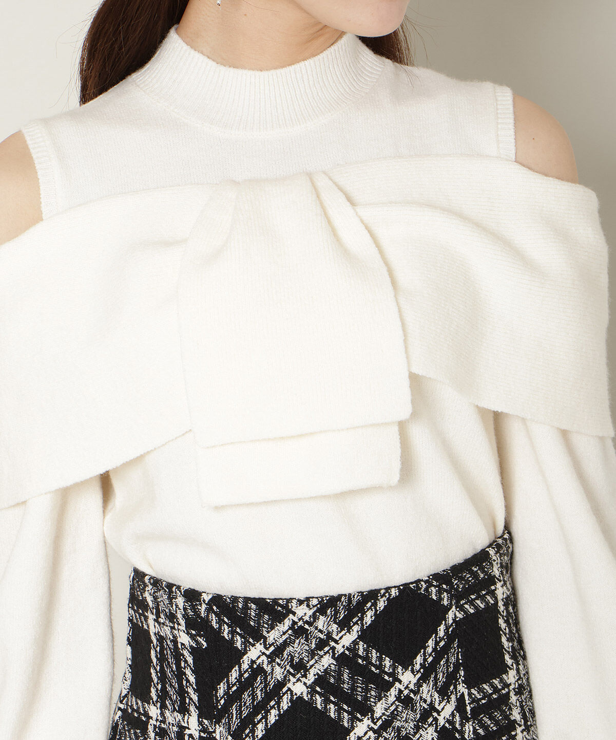 WILLSELECTION「ツイストリボンオフショルニット」|ニット・セーター|