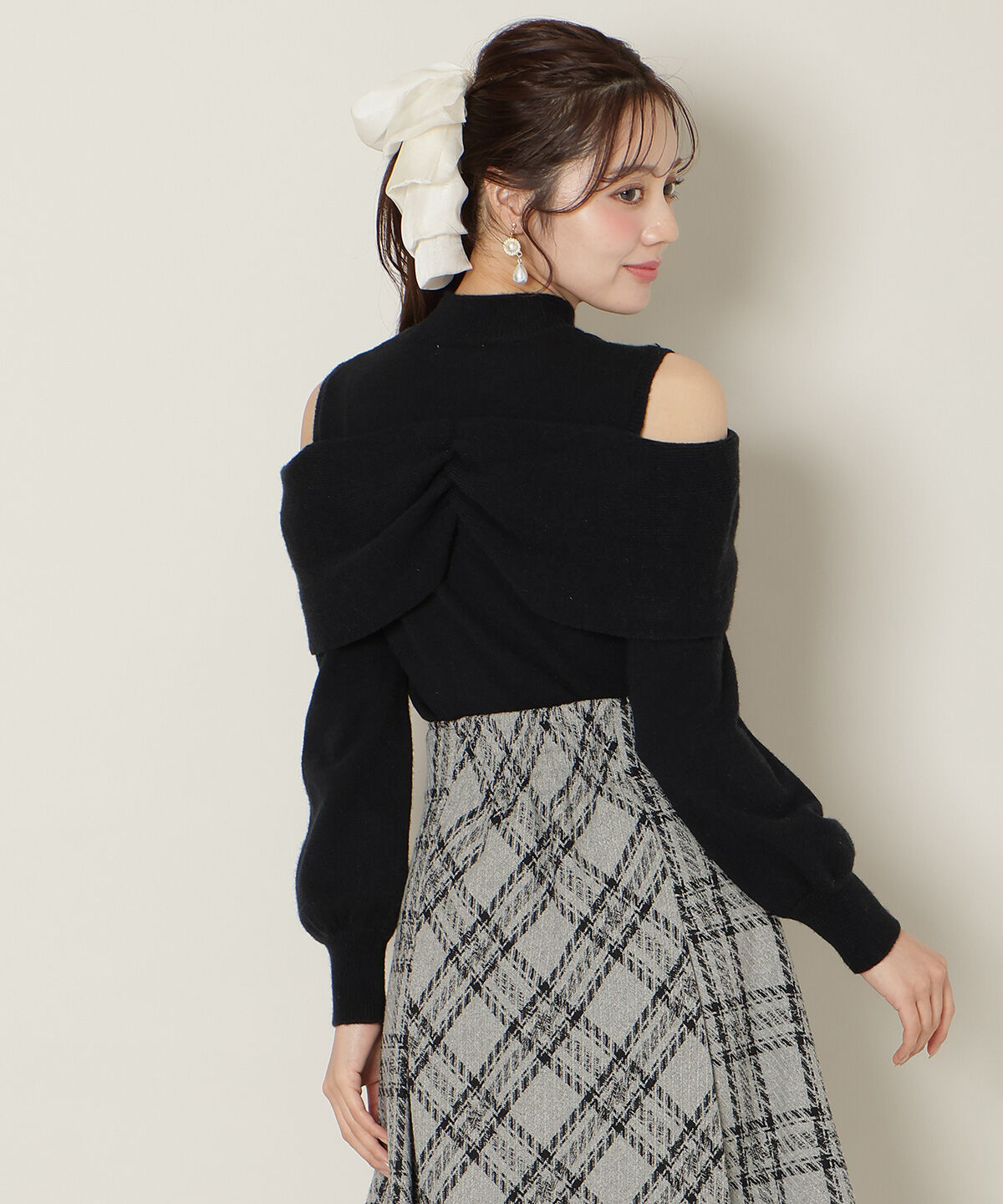 WILLSELECTION「ツイストリボンオフショルニット」|ニット・セーター|