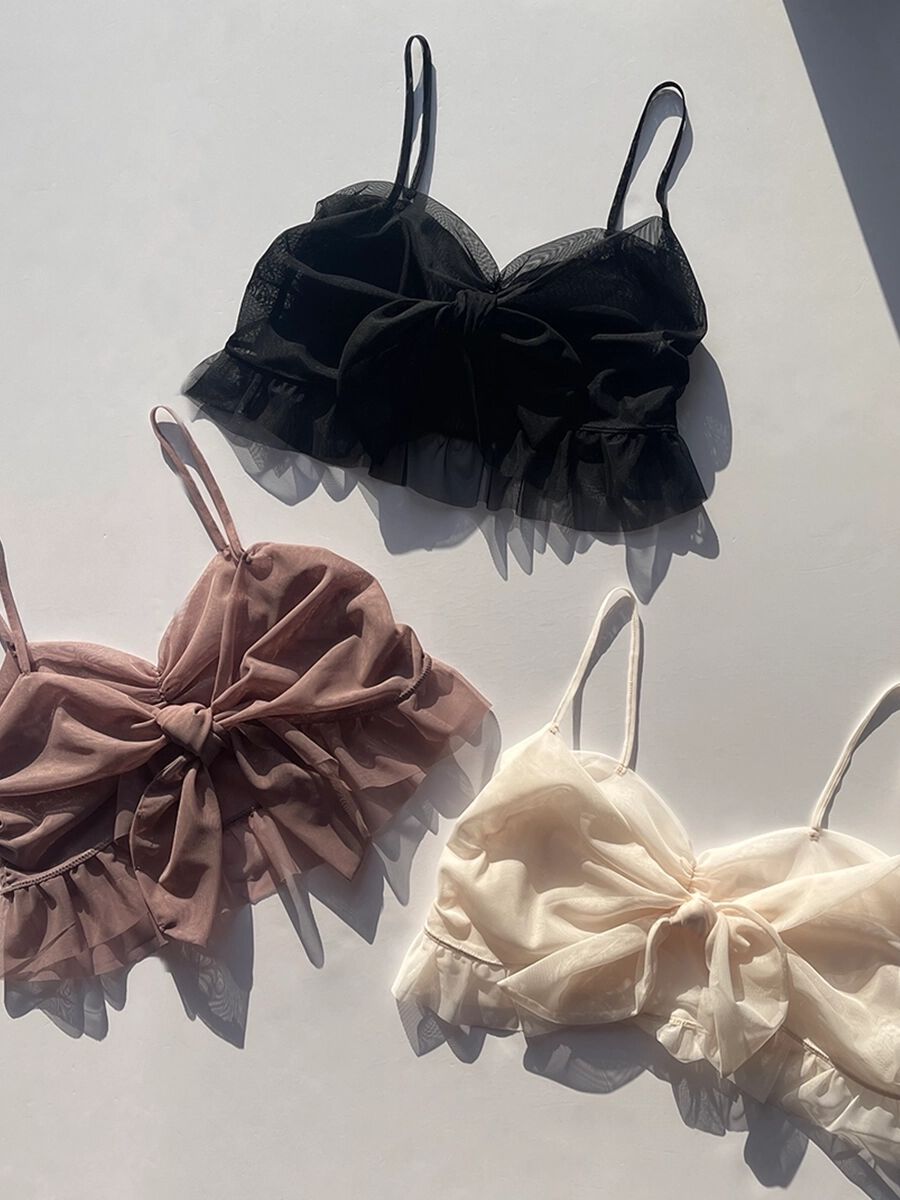 PEAK&PINE「お水OK！チュール素材キャミソールトップス/レイヤードアイテム」|スポーツ|ピンク